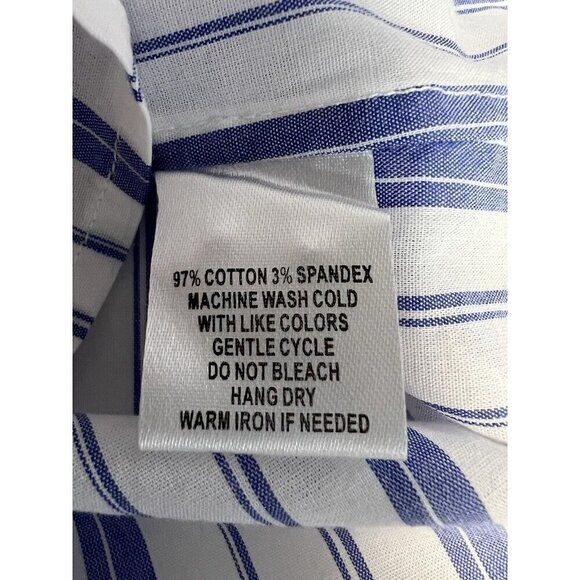 UNTUCKit Pinot Perse Womens Shirt~Size 2~Stripe Blue White Long Sleeve L14 41 - Picture 10 of 11